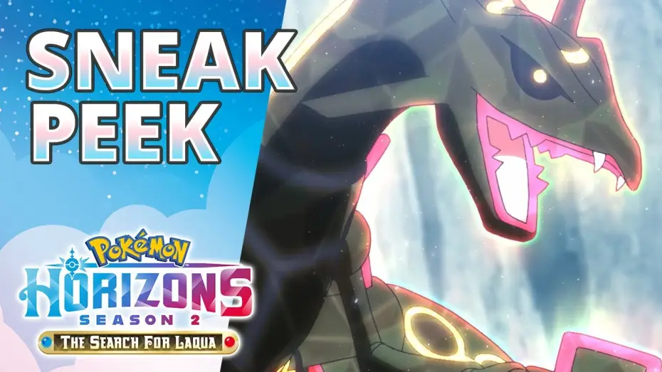 Видео к сериалу Покемон: Отправление Лико и Роя — The Rising Volt Tacklers vs. Black Rayquaza - Pokémon Horizons: Season 2 Sneak Peek