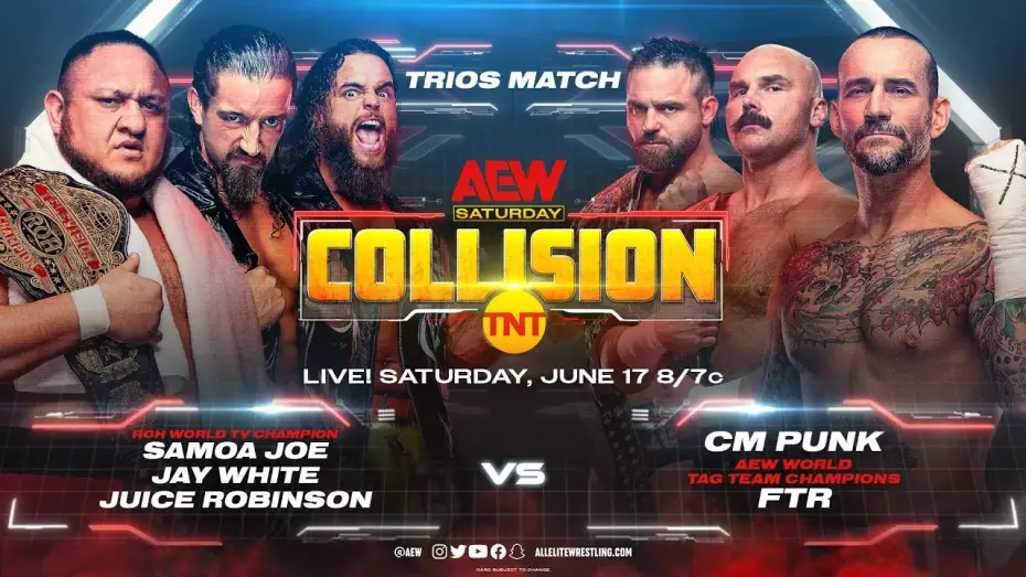 Видео к сериалу All Elite Wrestling: Collision — Official theme for AEW Collision on TNT is Saturday Night's Alright For Fighting by Sir Elton John!