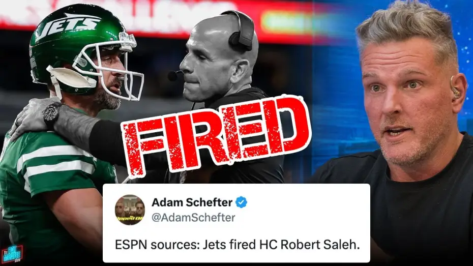 Видео к сериалу The Pat McAfee Show — Robert Saleh Fired By Jets... | Pat McAfee Show