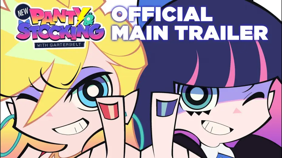 Видео к сериалу Труська, Чулко и пресвятой Подвяз — Сезон 1 — 『New PANTY & STOCKING with GARTERBELT』 OFFICIAL MAIN TRAILER