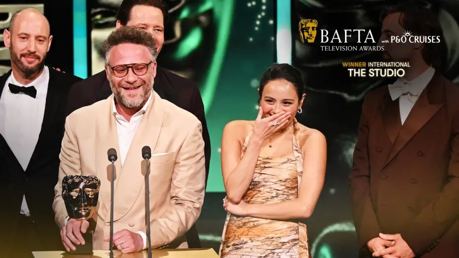 Видео к сериалу Киностудия — "All I know is that she farted on a reality show" The Studio Wins BAFTA | BAFTA TV Awards 2026