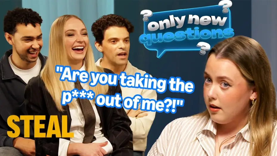 Видео к сериалу Ограбление — Sophie Turner, Archie Madekwe & Jacob Fortune-Lloyd Play Only New Questions With Charley Marlowe
