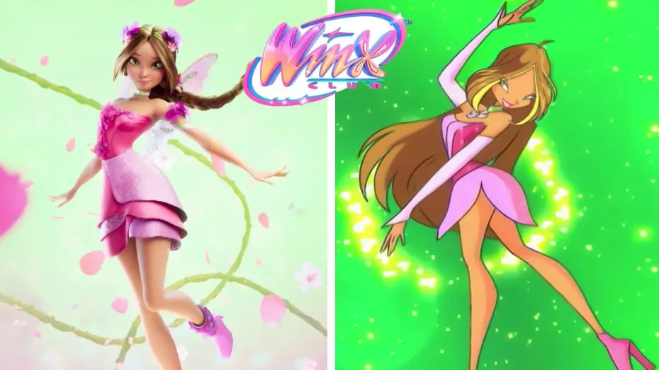 Видео к сериалу Клуб Винкс: Магия возвращается — Flora's Transformation: original Season 1 vs. Reboot Side-by-Side | Winx Club Official