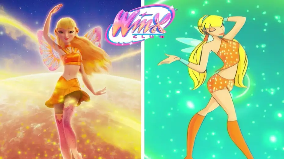 Видео к сериалу Клуб Винкс: Магия возвращается — Stella's Transformation: original Season 1 vs. Reboot Side-by-Side | Winx Club Official