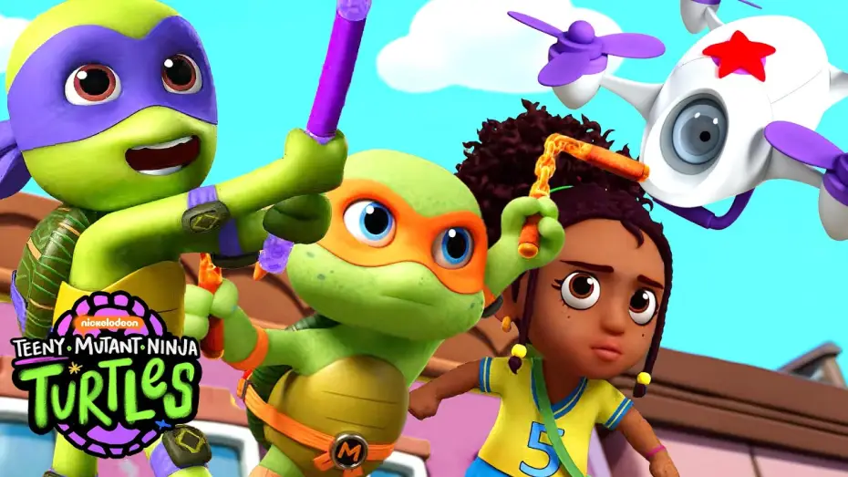Видео к сериалу Teeny Mutant Ninja Turtles — TEENY MUTANT NINJA TURTLES | Episode 3: April's Runaway Sky Flyer 🥏 | Full Episode