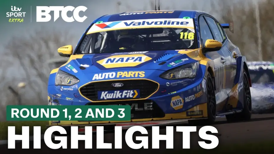 Видео к сериалу British Touring Car Championship Highlights — RACE HIGHLIGHTS: Rd 1,2 & 3 @ Donington Park | ITV Sport x BTCC 2026