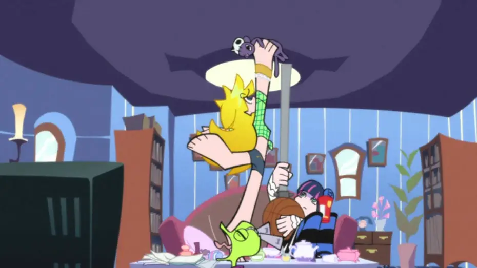 Видео к сериалу Труська, Чулко и пресвятой Подвяз — Panty and Stocking OFFICIAL Clip - Get a Pole
