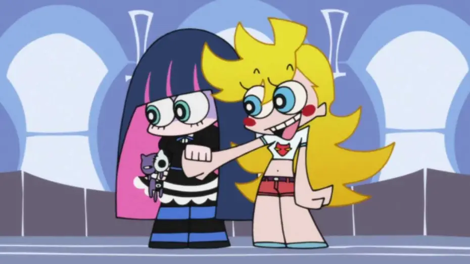 Видео к сериалу Труська, Чулко и пресвятой Подвяз — Panty and Stocking OFFICIAL Clip - Fat Stocking