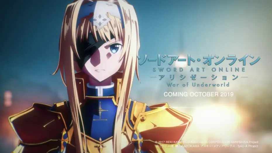 Видео к сериалу Мастера меча онлайн — Sword Art Online: Alicization - War of Underworld Teaser Trailer
