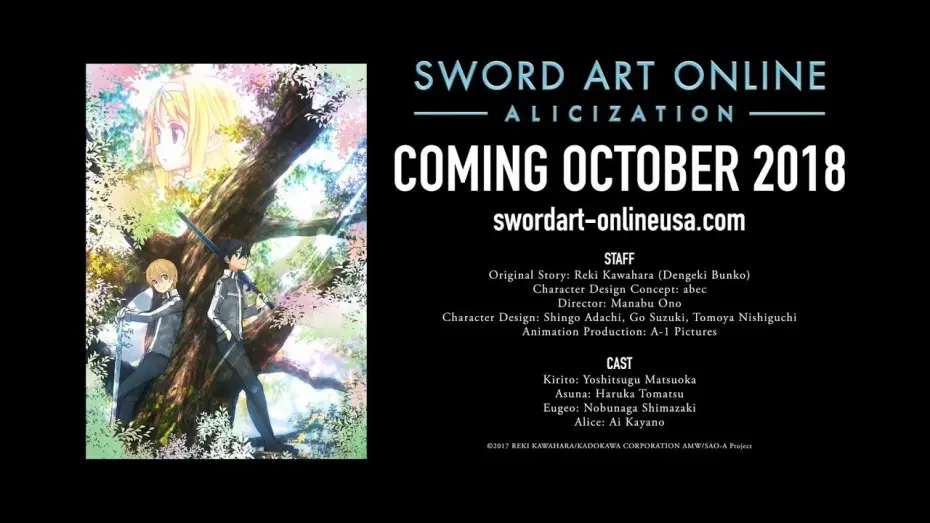 Видео к сериалу Мастера меча онлайн — Sword Art Online Alicization Teaser 2