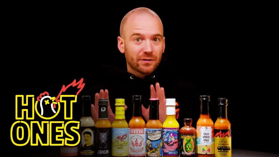 Видео к сериалу Острые крылышки — Sean Evans Reveals the Season 20 Hot Sauce Lineup | Hot Ones