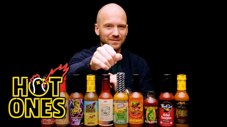 Видео к сериалу Острые крылышки — Sean Evans Reveals the Season 25 Hot Sauce Lineup | Hot Ones