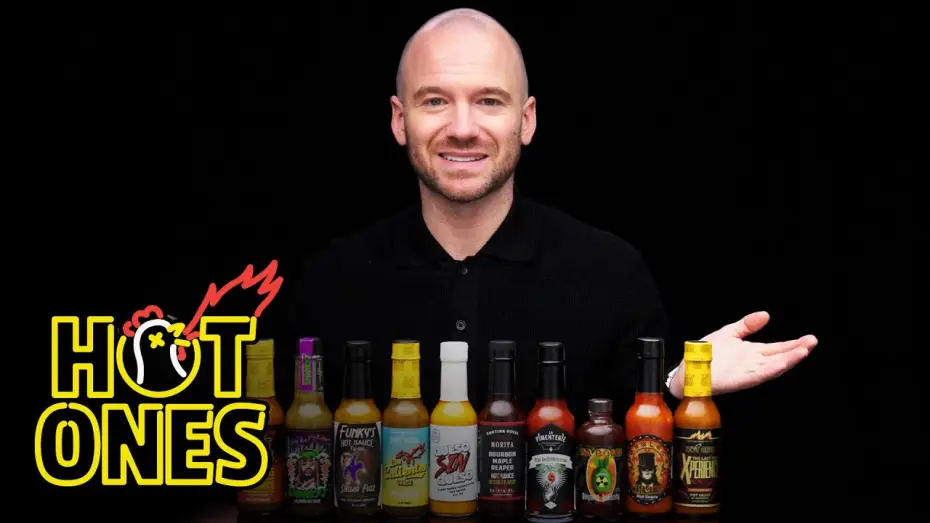 Видео к сериалу Острые крылышки — Sean Evans Reveals the Season 23 Hot Sauce Lineup | Hot Ones
