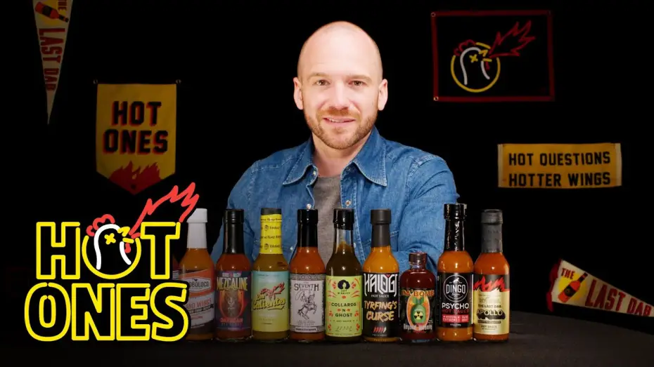 Видео к сериалу Острые крылышки — Sean Evans Reveals the Season 18 Hot Sauce Lineup | Hot Ones