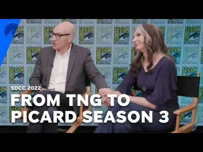 Видео к сериалу Звёздный путь: Пикар — Patrick Stewart And Gates McFadden Talk Season 3 (SDCC 2022)