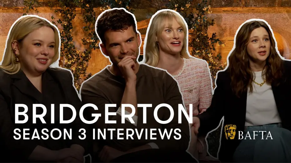 Видео к сериалу Бриджертоны — Nicola Coughlan and Luke Newton on Penelope and Colin's love story in Bridgerton Season 3 | BAFTA