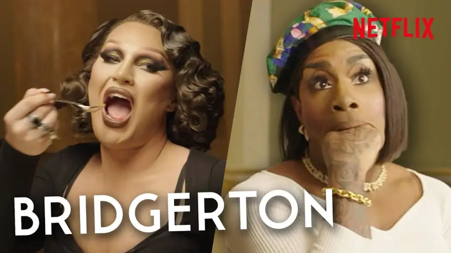 Видео к сериалу Бриджертоны — Drag Queens Monét X Change & The Vivienne Take a Bridgerton Etiquette Class | Netflix