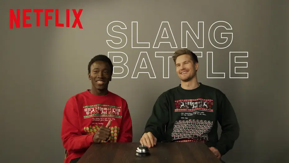 Видео к сериалу Рождественская охота — Norwegian Slang Battle with the Cast of Netflix' Home For Christmas