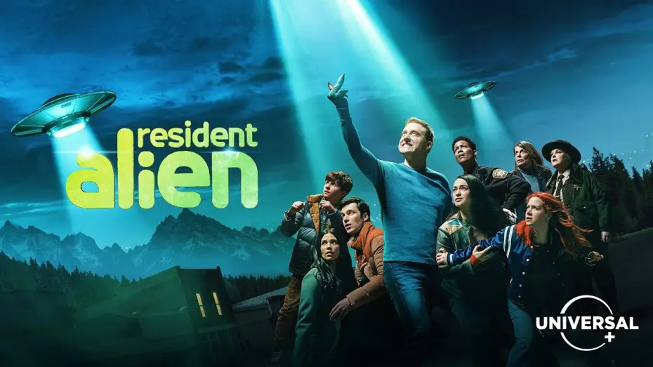 Видео к сериалу Засланец из космоса — Prêts pour une petite visite privée ? 😉Resident Alien | Saisons 1 à 3 | À la demande sur Universal+.