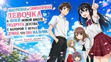 Задник к сериалу "Аккуратная и симпатичная девочка в моей новой школе — подруга детства, с которой я играл, думая, что она мальчик" #1226343
