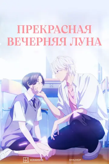 Прекрасная вечерняя луна постер