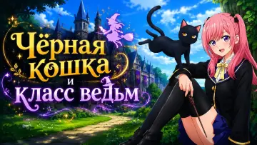Задник к сериалу "Чёрная кошка и класс ведьм" #1225027