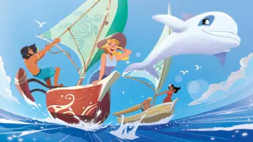 Задник к сериалу "Oum le dauphin blanc" #1546916