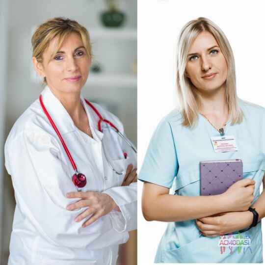 Медсестра в больнице, женщина 30-45 лет