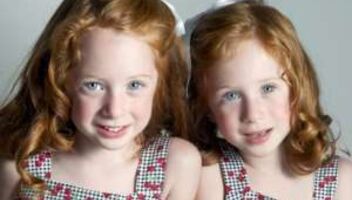Рыжие дети-близнецы для ТВ-рекламы